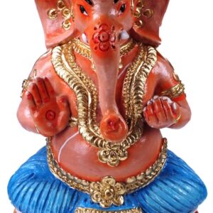 Ganesh terracotta beeld 38cm geverfd