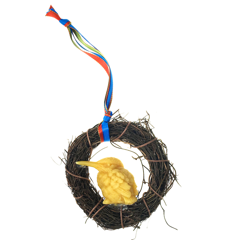 IJsvogel in krans
