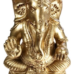 Terracotta beeld Ganesh goud, 38cm