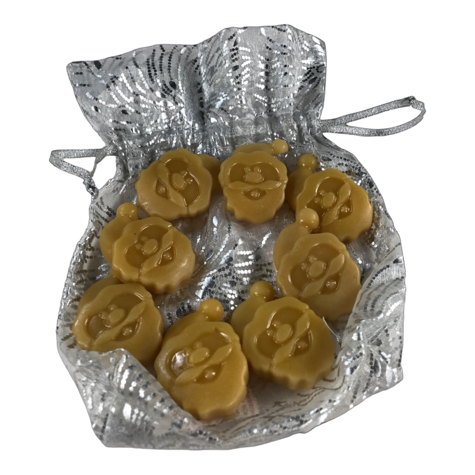 Geschenkzakje met bijenwas kerstmannen in Kerstolie geur