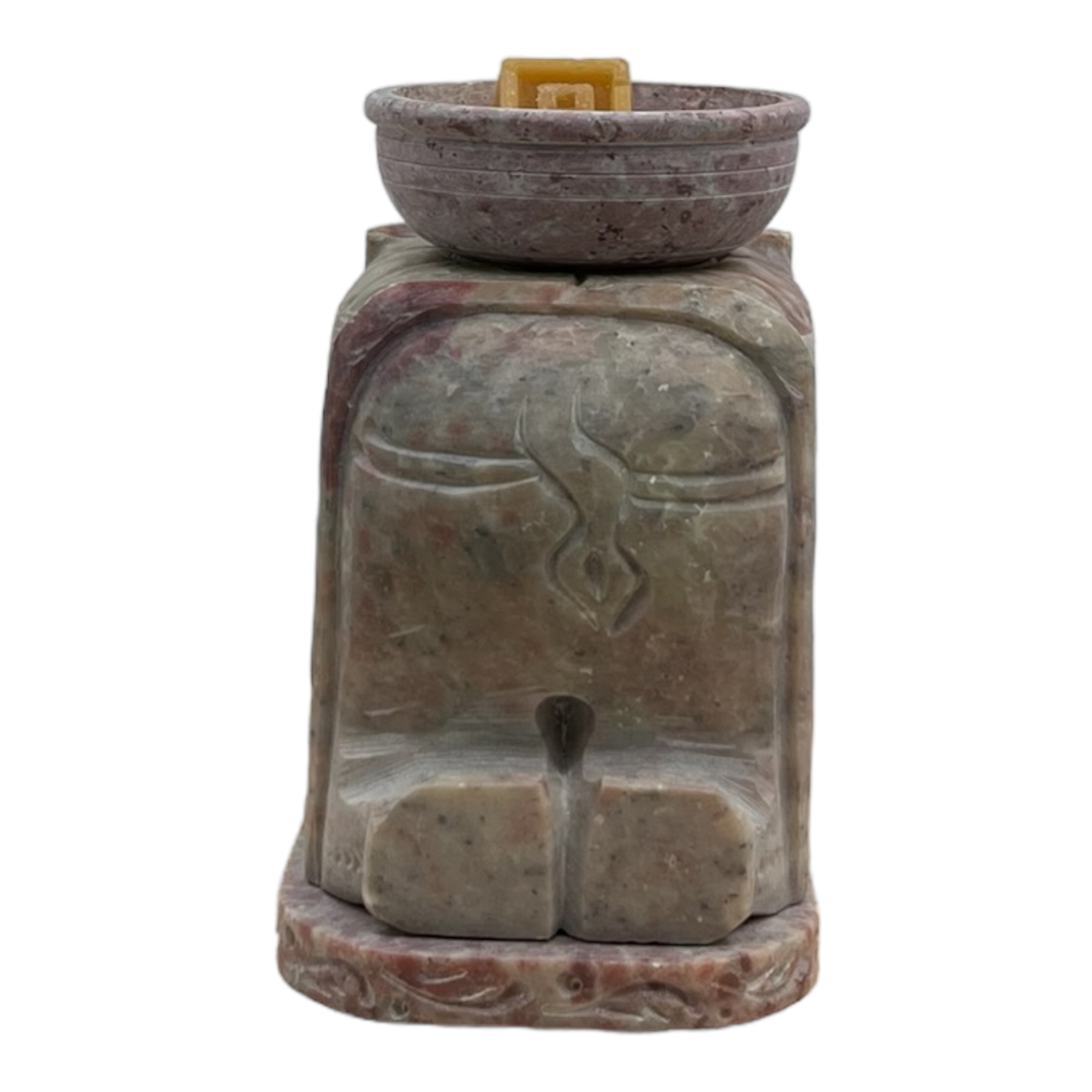 Aromalamp - speksteen - gekerfd (olifant) - Afbeelding 3